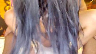Rough Interracial Sex With Bull - 69 Then Hard Fucking Thong Aside & Creampie
