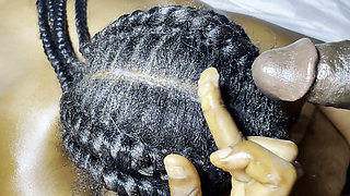 Hair Fetish for Ebony Teen Receiving Cum