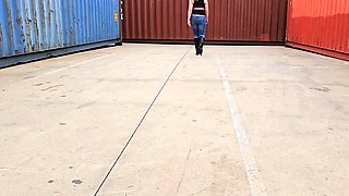 Sexy amateur femdom babe ass toying horny lucky guy
