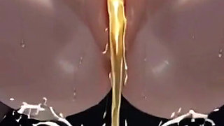 Giantess Peeing in Bathroom - Tiny Men Watching Her Pleasure