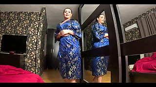 Slutty Geisha Fantasy Deep Throat, Satin Tease and Cum Play