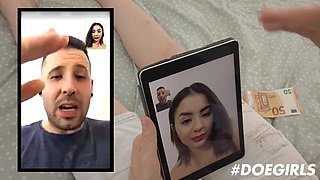 Kitty Love Excites in Latina Swallowing POV with Brunette Charm