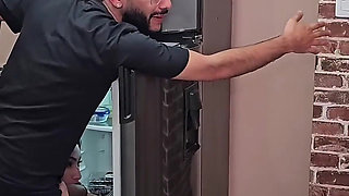 Anailove Sneaks Into the Kitchen to Claim a Massive Erection Raw