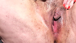 Close-up of My Squirting Meat Cunt