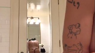 Busty Mia Khalifa cleans passionately with assets exposed