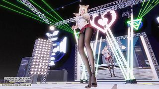 MMD I Ren - Butt - Ahri Sexy Kpop Dance League of Legends Hentai Uncensored 4K 60FPS
