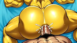 Compilation of Gay Anal Sex in a Simpsons Cartoon Style