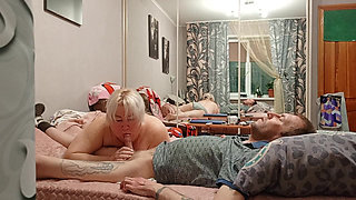 Gentle Blowjob and Hot Cum in Neighbor's Mouth