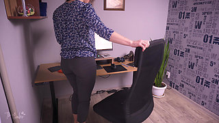 Coworker in Tight Trousers Office Facesitting Fantasy