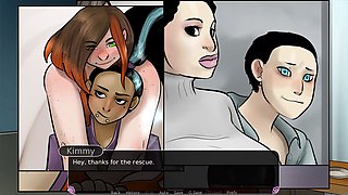 The lone guy in a squad of eager women surrounded by big boobs and public fun