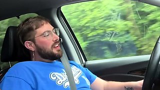 my uber driver flashed his dick so i gave him a handjob