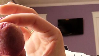 Eva gives you a POV blowjob handjob and footjob