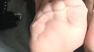 Nylon Feet Jerk off Instructions Cum on My Feet Now!