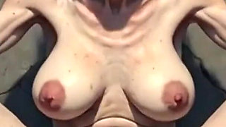Granny Dungeon Slave - Hairy Pussy & Begging for Anal Cum