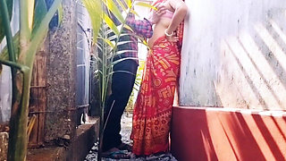 Your Big Brother Is Boring in Bed Horny Bhabi with Beautiful Saree Needs Devar's Hard Cock in Outside.