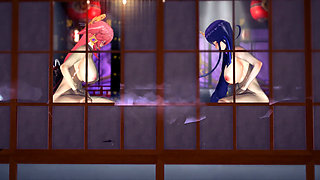 Genshin Impact - Yae Miko and Raiden Shogun Japanese Gangbang Sex - 3D Hentai Animations