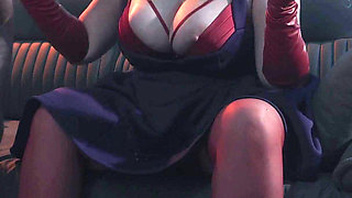 Spitting Blowjob Smoking MILF - Dominant Bitch in Glasses & Leather Gloves Edges & Bites Cock
