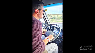 Selfpleasure with Hughe Orgasm at the Passenger Seat While Driving