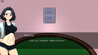 Naked asshole with good body in casino