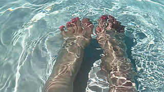 Solo Foot Play in Pool