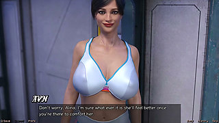 Stranded in Space - Planning Yoga Date with Brunette Milk with Huge Tits