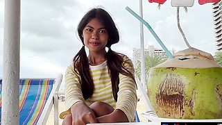 Thai teen takes a huge cock inside