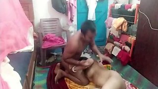 Desi Stepmom Shares Bed with Stepson - Rough Hardcore Fucking & Blowjob