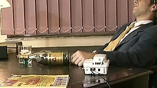 German Secretary Gets Hardcore Office Banging with Blowjob and Facial