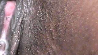 Interracial doggystyle close up and creampie