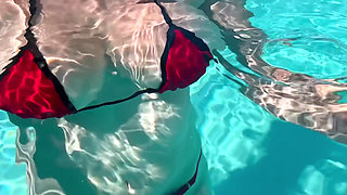 Artemisia Love showing her perfect shape tits underwater ans outdoor sexy bikini fetish