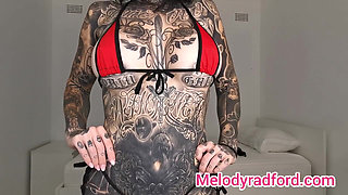 Tiny Micro Bikini Try on by Hot Tattooed Girl Melody Radford