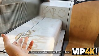 Vip4k. 2 pretty lesbians don't mind to having a 3 way with a stranger from the teach