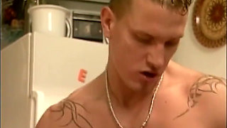 Granny hairy pussy fucking in the kitchen