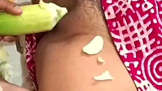 Inserting Kheera in Pussy of Sunisha Bhabhi by Her Nephew