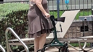 Summer Has Arrived! Time for the First Visit to the Pool Sexy Big Nurse Vicki Style!
