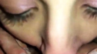Big-Titted Lesbian Licks Her Friend's Pussy