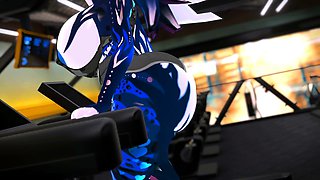 Lewd Furry MILF Expands Ass and Tits at the Gym - Fansly