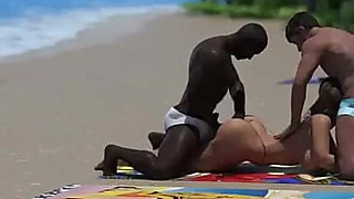 Perfect Housewife #36 Strangers Make Hot Wife Cums Hard on a Public Beach