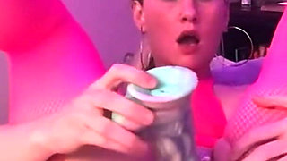 Cute Blonde Takes Monster Dildo