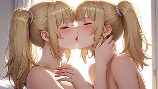 Nude woman in the anime manga