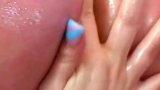POV MILF fingers big boobs teen to orgasm