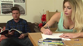 Blonde Got Distracted Doing Homeworh By Dick - Blonde