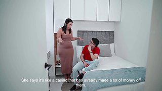 Divorced MILF in Glasses Fucks Virgin Nerd for Investment Return