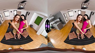 Two cute girls fuck with a nice guy in an amazing threesome