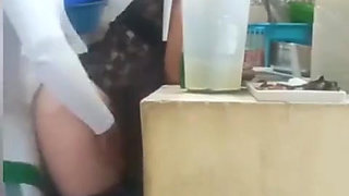 Maid Fucked by Her Boss, My Wife Almost Caught Us