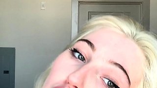 Blonde tight pussy babe solo toy fun in glamour masturbation