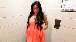 Busty brunette solo masturbation