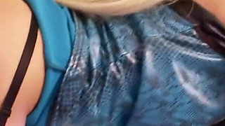 Fishnet MILF fucked from a hard cock in gloryhole