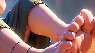 Giantess 90 Year Old Granny Gets Her Massive Feet Licked by Slave