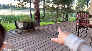 All Natural Beauty Sucks Boyfriends Cock & Swallows Cum By The Lake